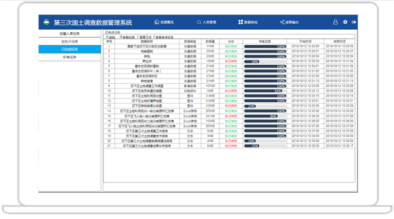 第三次全國國土調查數據庫管理與分析系統